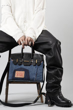 画像をギャラリービューアに読み込む, ierib exclusive 2Way Bark Bag 30 / Vintage Denim + Horse Leather (INDIGO x BLACK #A)