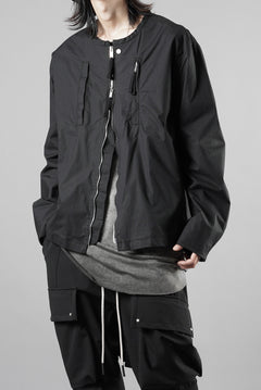 画像をギャラリービューアに読み込む, thom/krom COLLARLESS JACKET / STRETCH COTTON (BLACK)【26SS PRE SALE】
