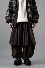 Load image into Gallery viewer, beauty : beast 8Q LAYERED SUPER WIDE SAROUEL PANTS (BROWN)