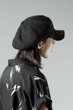 Load image into Gallery viewer, ierib exclusive Casquette / Heavy Linen Canvas + Steer Leather (BLACK EDITON)