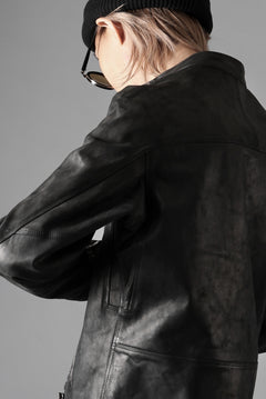 画像をギャラリービューアに読み込む, ierib Detachable Front Panel Jacket / Shiny Nubuck Horse (BLACK)