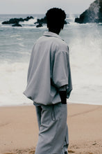 画像をギャラリービューアに読み込む, A.F ARTEFACT limited SQUEEZING HALF SLEEVE SHIRT / BACK STRIPE WOOLY CLOTH (L.GREY)