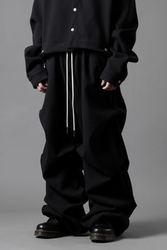 画像をギャラリービューアに読み込む, A.F ARTEFACT EXTREME WIDE BAGGY PANTS / KNIT JERSEY (BLACK)