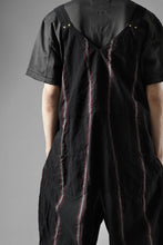 画像をギャラリービューアに読み込む, YUTA MATSUOKA overalls / tussah linen stripe (black stripe)