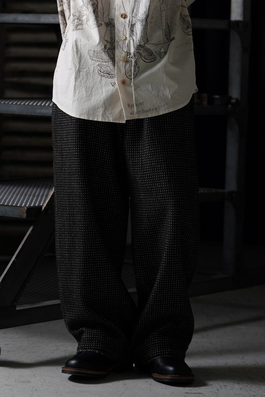 Load image into Gallery viewer, A TENTATIVE ATELIER exclusive George BUTTONED JACQUARD WORKER PANTS (DARK BROWN)