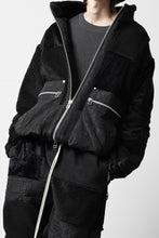 Load image into Gallery viewer, A.F ARTEFACT MULTI PANELED FLEECE TRACK JACKET (BLACK)