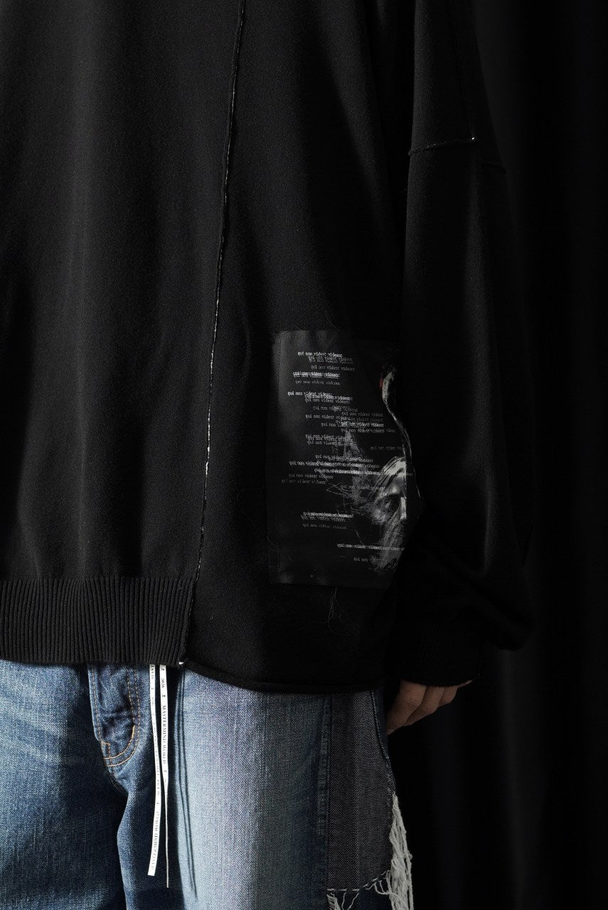 Load image into Gallery viewer, ISABEL BENENATO Viscose Knit Patch Hoodie (BLACK)