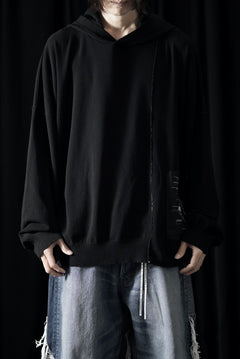 Load image into Gallery viewer, ISABEL BENENATO Viscose Knit Patch Hoodie (BLACK)