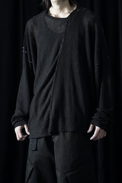 Load image into Gallery viewer, ISABEL BENENATO Linen Crew-Neck Sweater (BLACK)