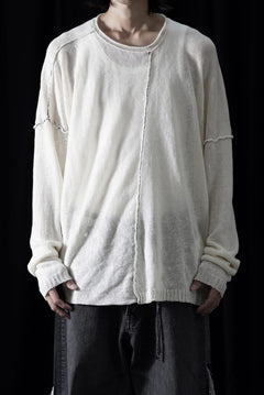 Load image into Gallery viewer, ISABEL BENENATO Linen Crew-Neck Sweater (WHITE)