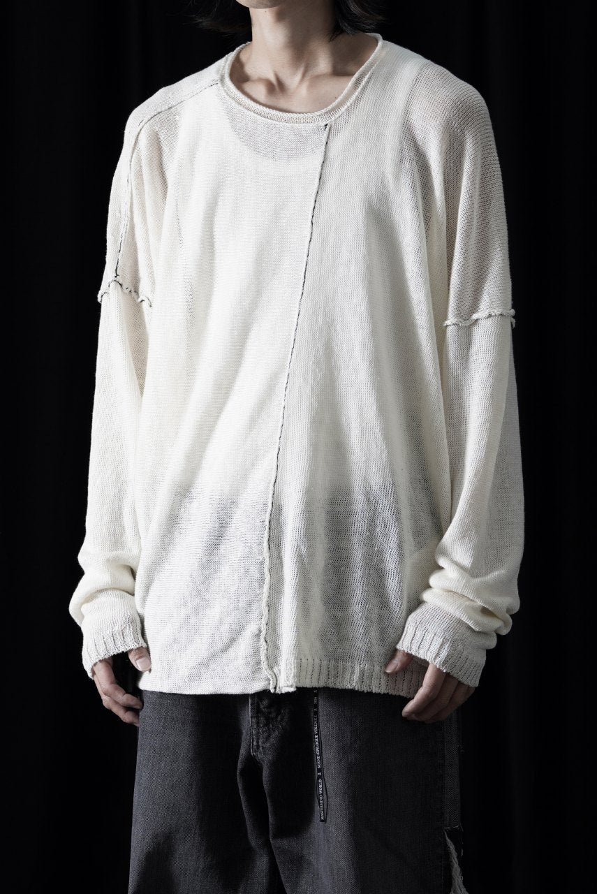 Load image into Gallery viewer, ISABEL BENENATO Linen Crew-Neck Sweater (WHITE)