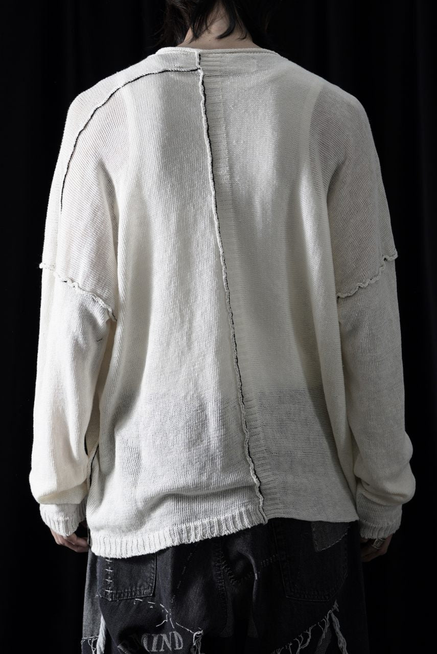 Load image into Gallery viewer, ISABEL BENENATO Linen Crew-Neck Sweater (WHITE)