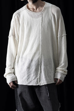 Load image into Gallery viewer, ISABEL BENENATO Linen Crew-Neck Sweater (WHITE)