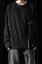 Load image into Gallery viewer, ISABEL BENENATO Cotton Jersey Long-Sleeved Stitched T-Shirt (BLACK)