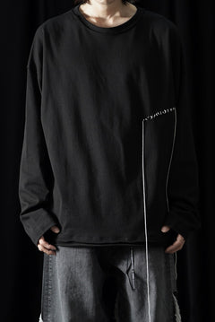 Load image into Gallery viewer, ISABEL BENENATO Cotton Jersey Long-Sleeved Stitched T-Shirt (BLACK)