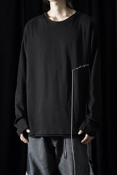 Load image into Gallery viewer, ISABEL BENENATO Cotton Jersey Long-Sleeved Stitched T-Shirt (BLACK)