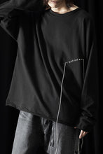 Load image into Gallery viewer, ISABEL BENENATO Cotton Jersey Long-Sleeved Stitched T-Shirt (BLACK)