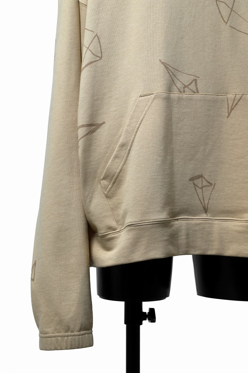Load image into Gallery viewer, A.F ARTEFACT PYRA PATTERN PRINT SWEAT HOODIE (BEIGE)