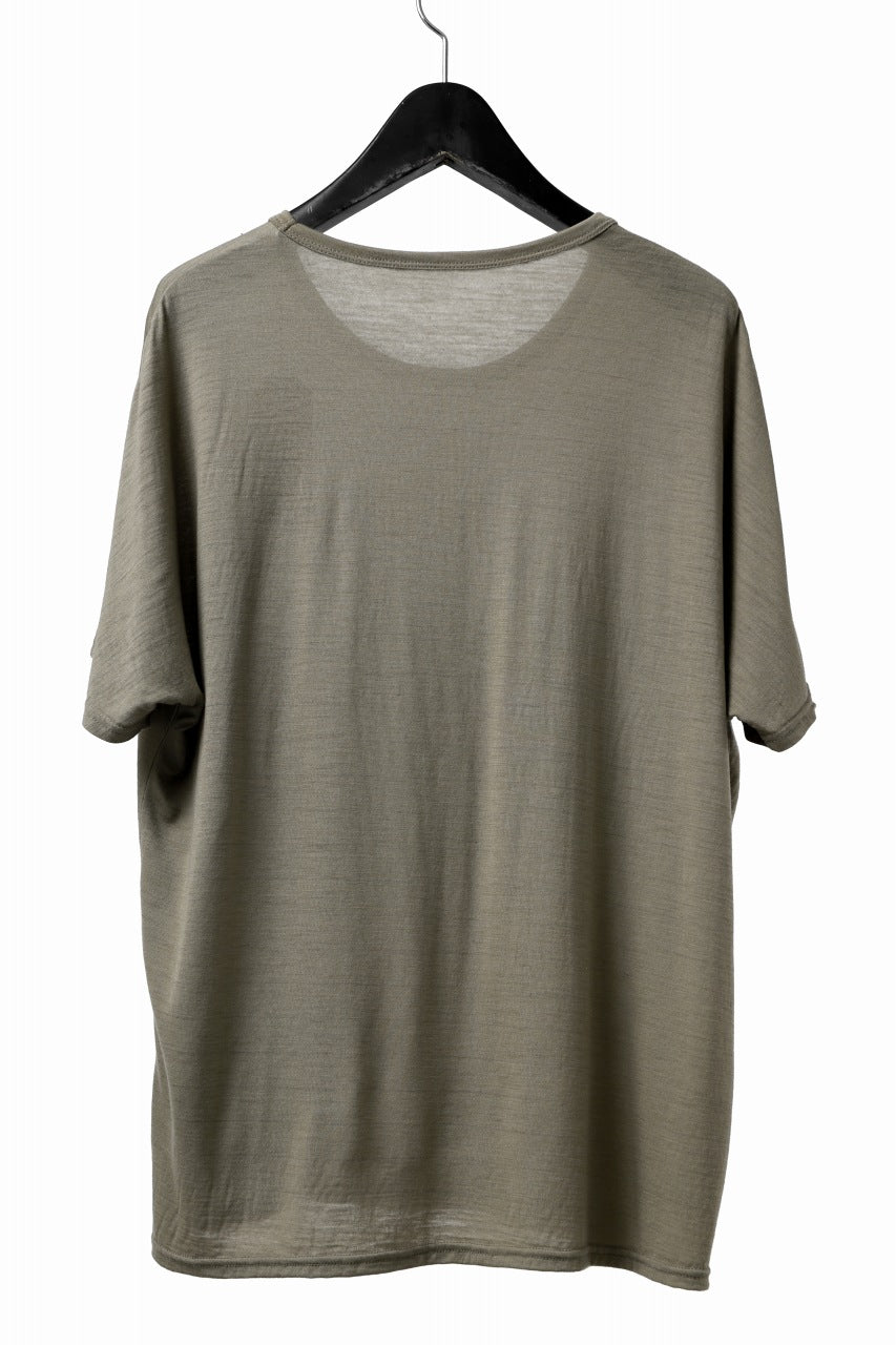 Load image into Gallery viewer, COLINA DOLMAN S/S TEE / SUPER 120s WASHABLE WOOL JERSEY (SEPIA)
