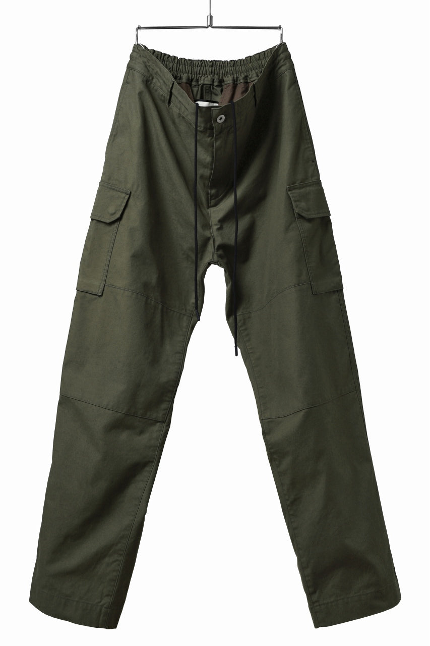 N/07 CARGO POCKET TROUSERS / 30/2 DRY FINISH DUCK (OLIVE)