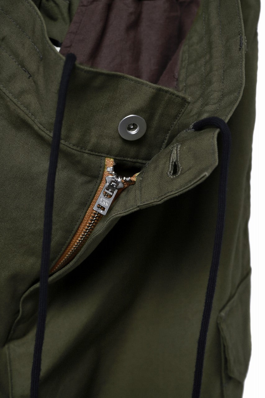 N/07 CARGO POCKET TROUSERS / 30/2 DRY FINISH DUCK (OLIVE)