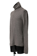 画像をギャラリービューアに読み込む, KLASICA SMOKE TURTLE NECK KNIT SWEAT TOP / WEANER WOOL RIB (FAWN)