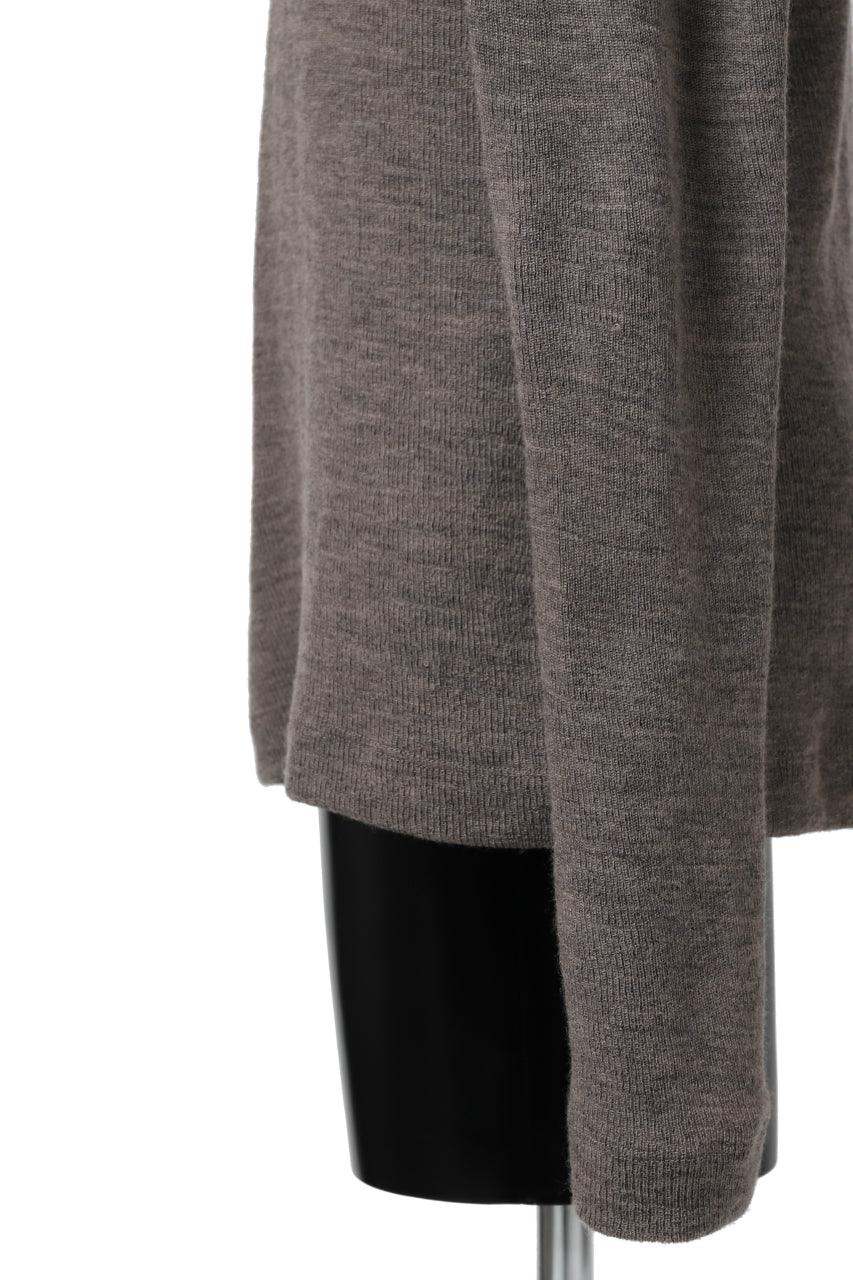 Load image into Gallery viewer, KLASICA SMOKE TURTLE NECK KNIT SWEAT TOP / WEANER WOOL RIB (FAWN)