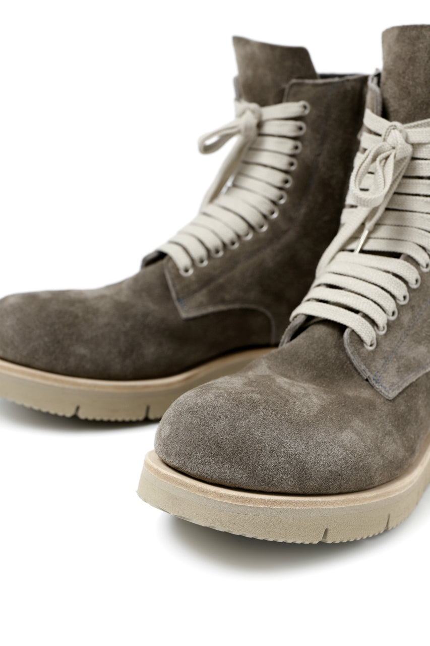 A.F ARTEFACT × Portaille LACE-UP SIDE ZIP BOOTS / SOFT SUEDE (GREIGE)