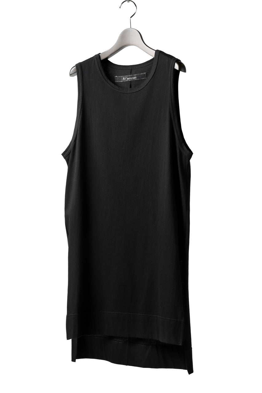 A.F ARTEFACT SIDE SLIT LONG TANK TOP (BLACK)