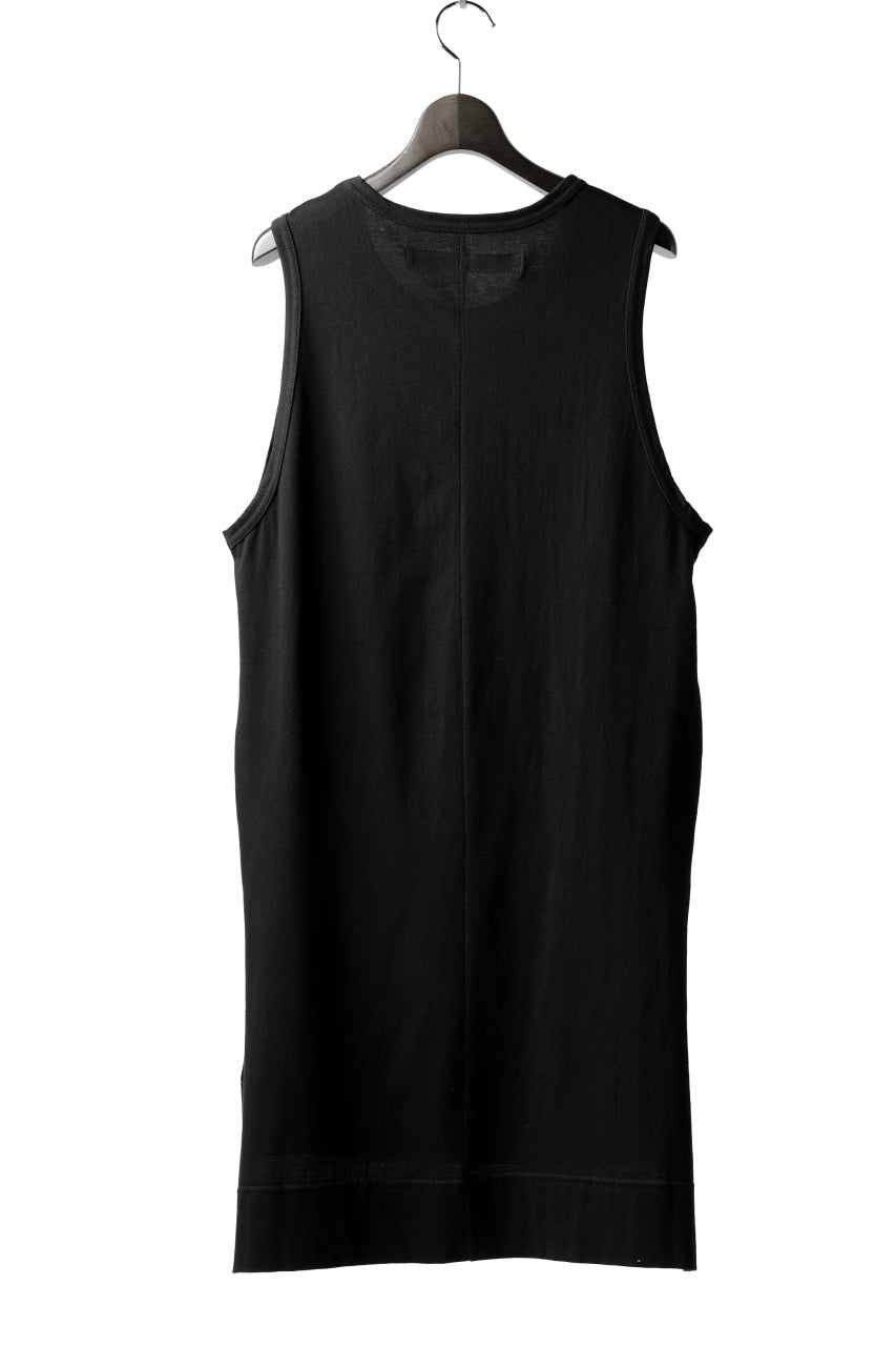 A.F ARTEFACT SIDE SLIT LONG TANK TOP (BLACK)