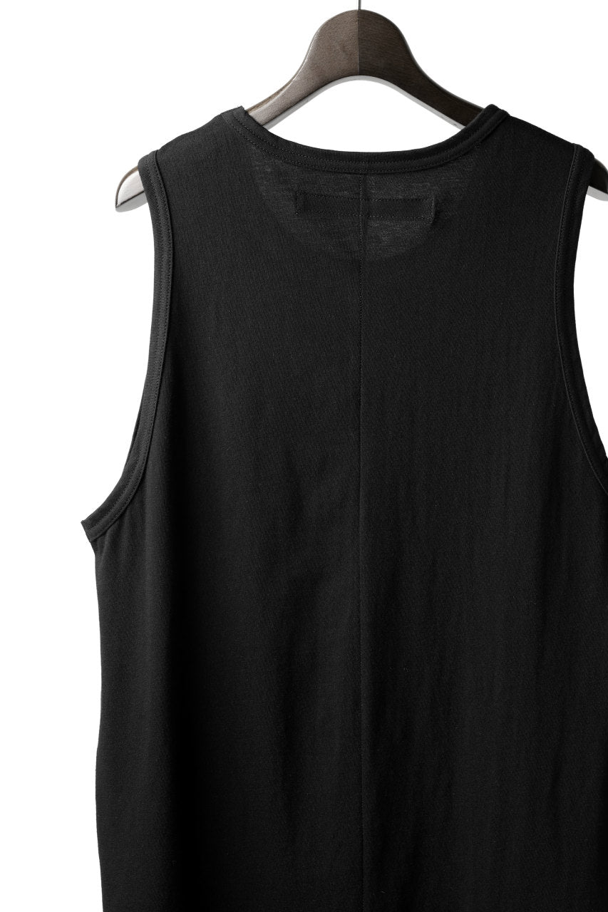 A.F ARTEFACT SIDE SLIT LONG TANK TOP (BLACK)