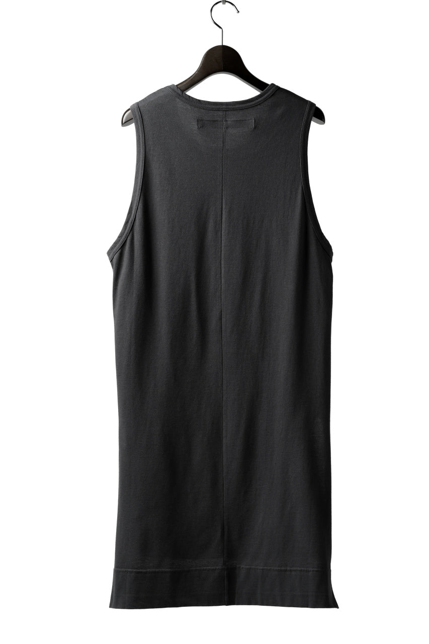 A.F ARTEFACT SIDE SLIT LONG TANK TOP (GREY)