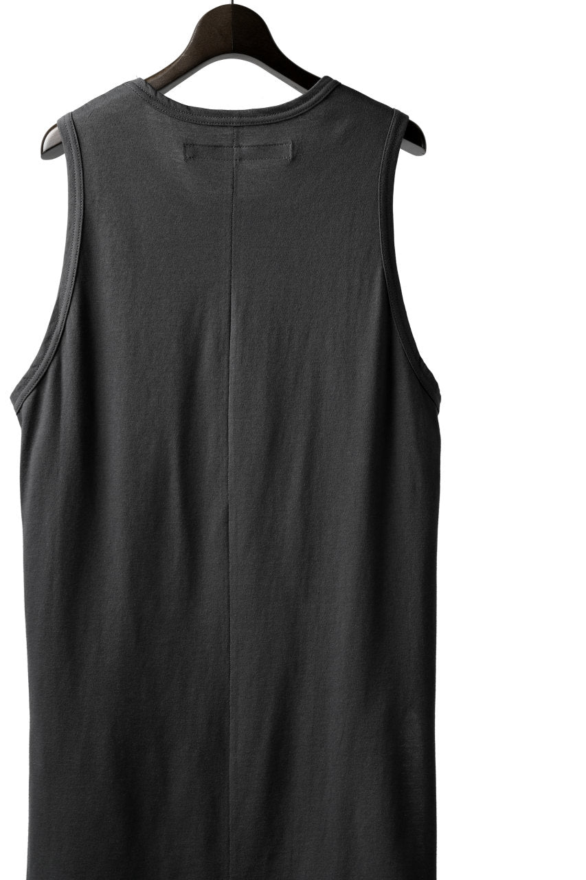 A.F ARTEFACT SIDE SLIT LONG TANK TOP (GREY)