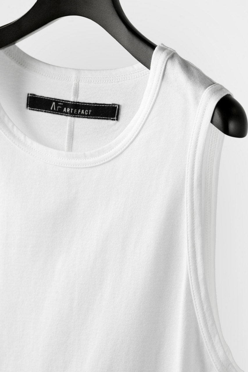 A.F ARTEFACT SIDE SLIT LONG TANK TOP (WHITE)