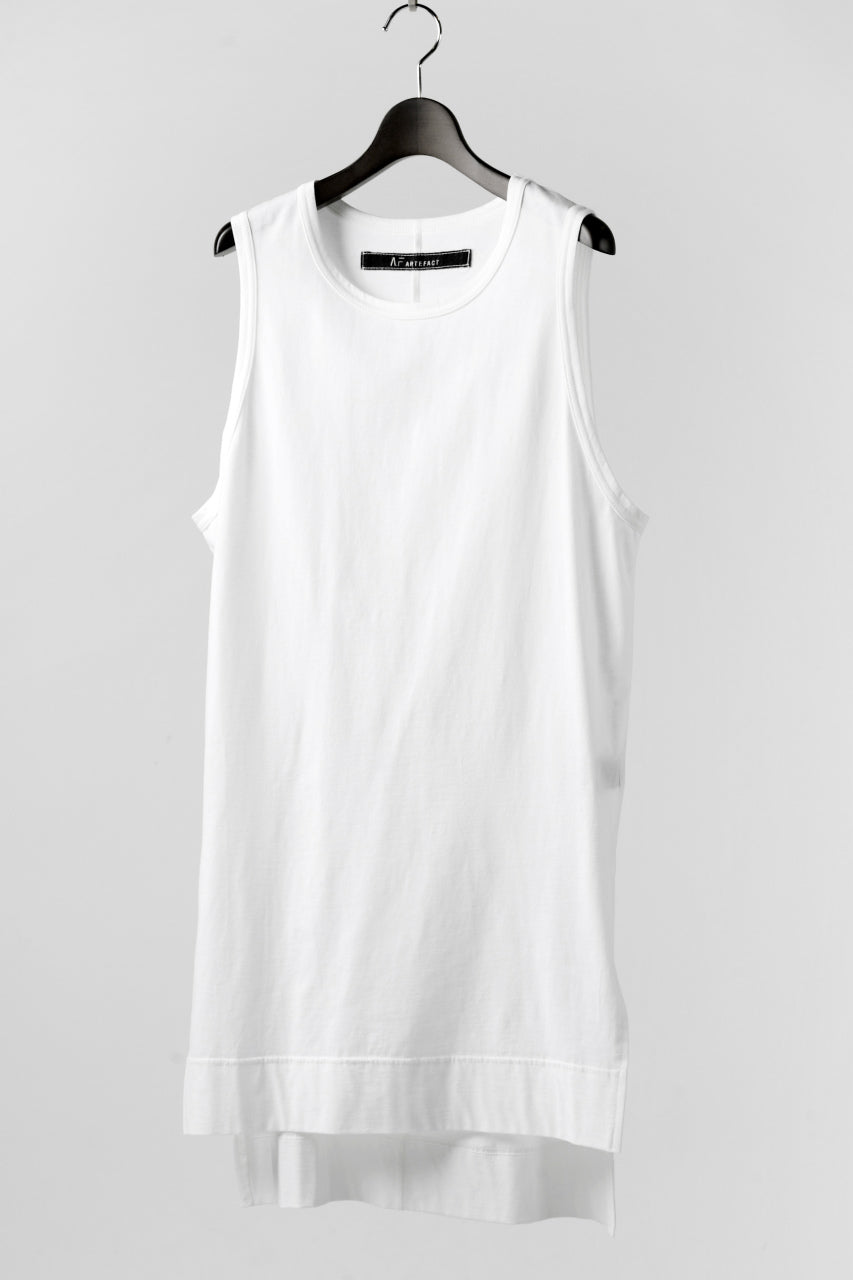 A.F ARTEFACT SIDE SLIT LONG TANK TOP (WHITE)