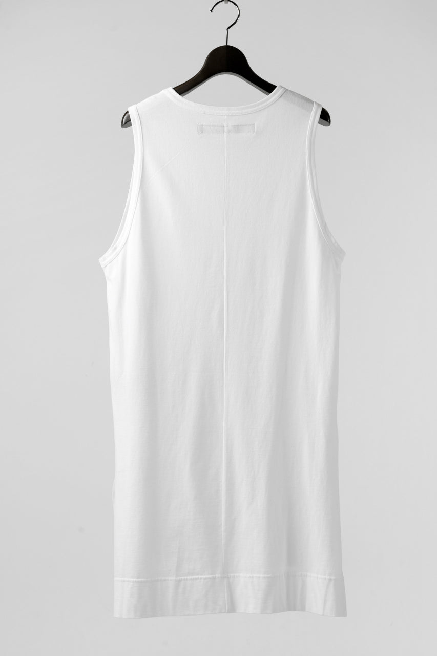 A.F ARTEFACT SIDE SLIT LONG TANK TOP (WHITE)