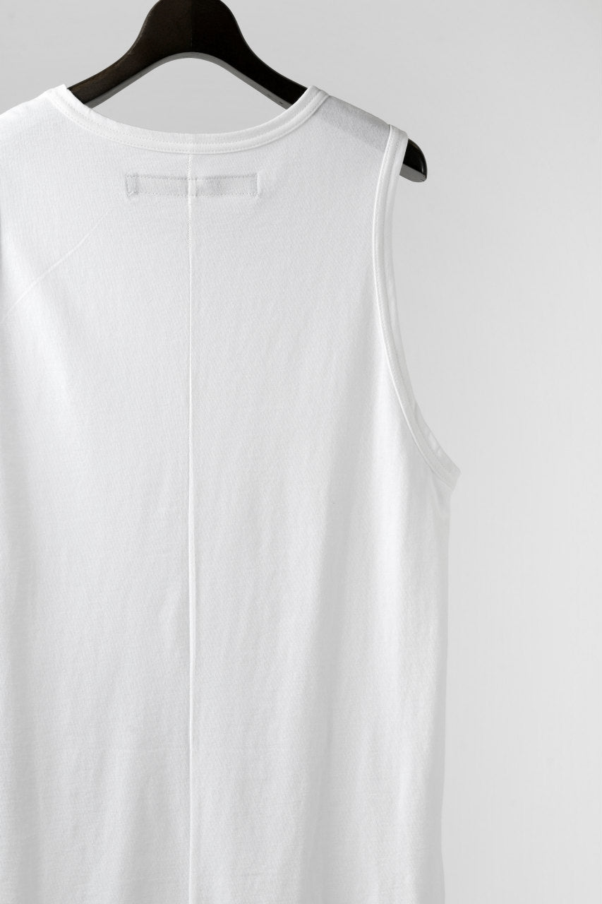 A.F ARTEFACT SIDE SLIT LONG TANK TOP (WHITE)