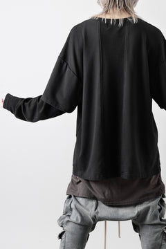Load image into Gallery viewer, INDEPICT® × LOOM exclusive INVERSION TERRY LAYERED TOP (BLACK)