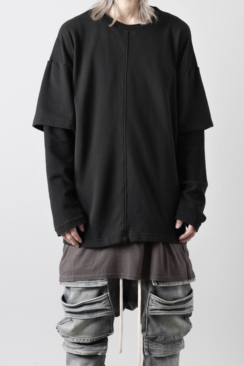 INDEPICT® × LOOM exclusive INVERSION TERRY LAYERED TOP (BLACK)
