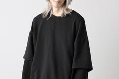 Load image into Gallery viewer, INDEPICT® × LOOM exclusive INVERSION TERRY LAYERED TOP (BLACK)