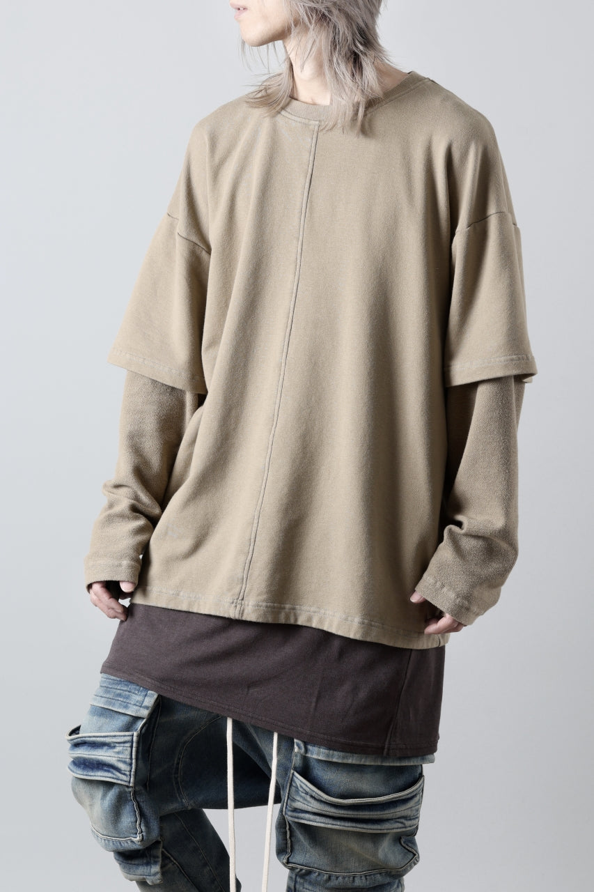 Load image into Gallery viewer, INDEPICT® × LOOM exclusive INVERSION TERRY LAYERED TOP (MOON GREY)