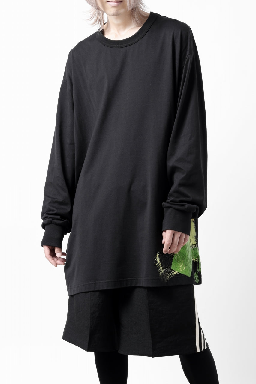 Y-3 Yohji Yamamoto GFX LONG SLEEVE TOP / SC JERSEY (BLACK)