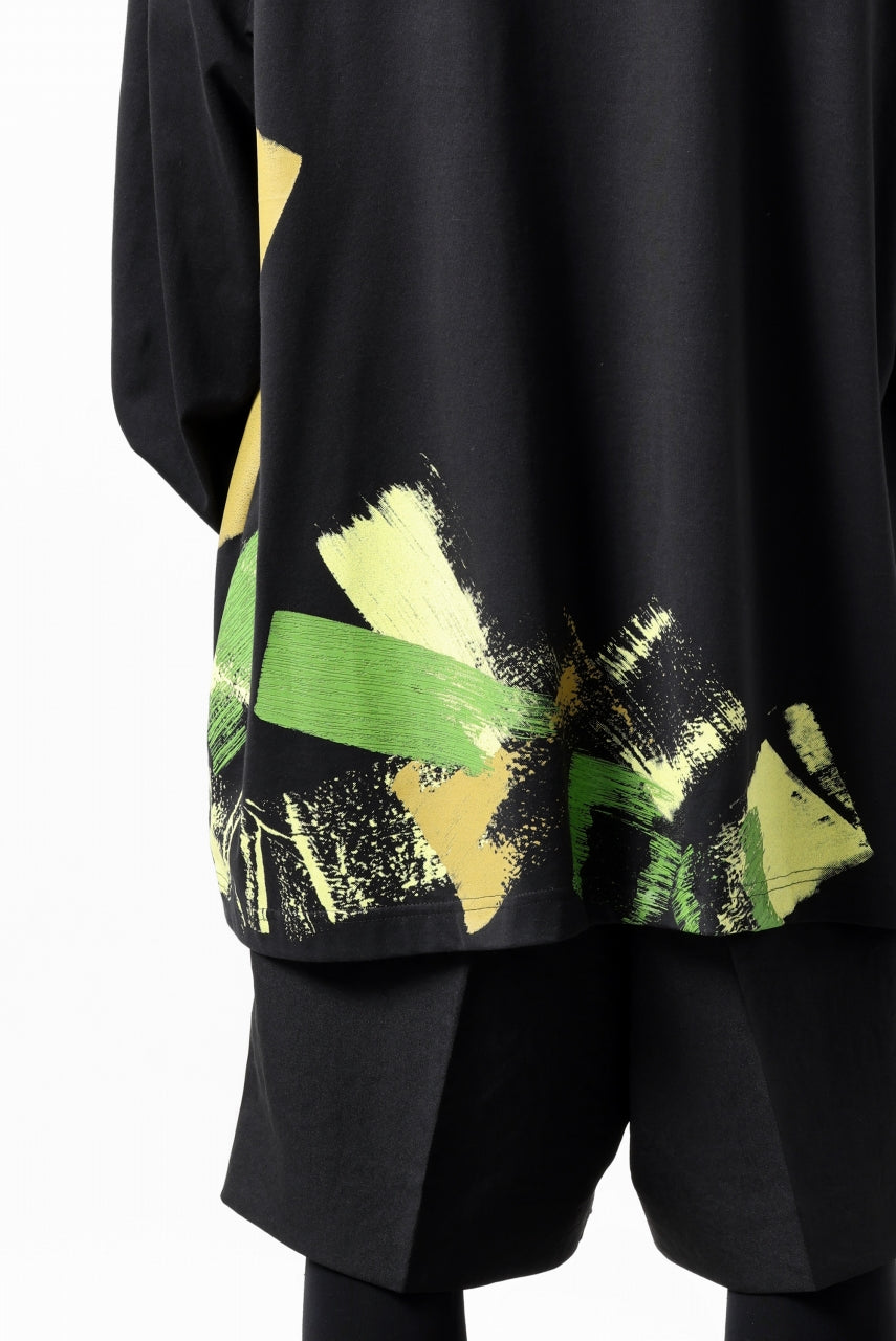 Y-3 Yohji Yamamoto GFX LONG SLEEVE TOP / SC JERSEY (BLACK)