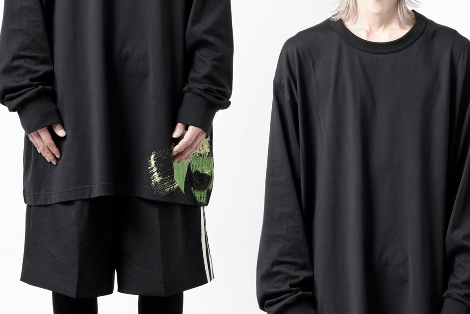 画像をギャラリービューアに読み込む, Y-3 Yohji Yamamoto GFX LONG SLEEVE TOP / SC JERSEY (BLACK)