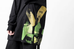 Load image into Gallery viewer, Y-3 Yohji Yamamoto GFX LONG SLEEVE TOP / SC JERSEY (BLACK)