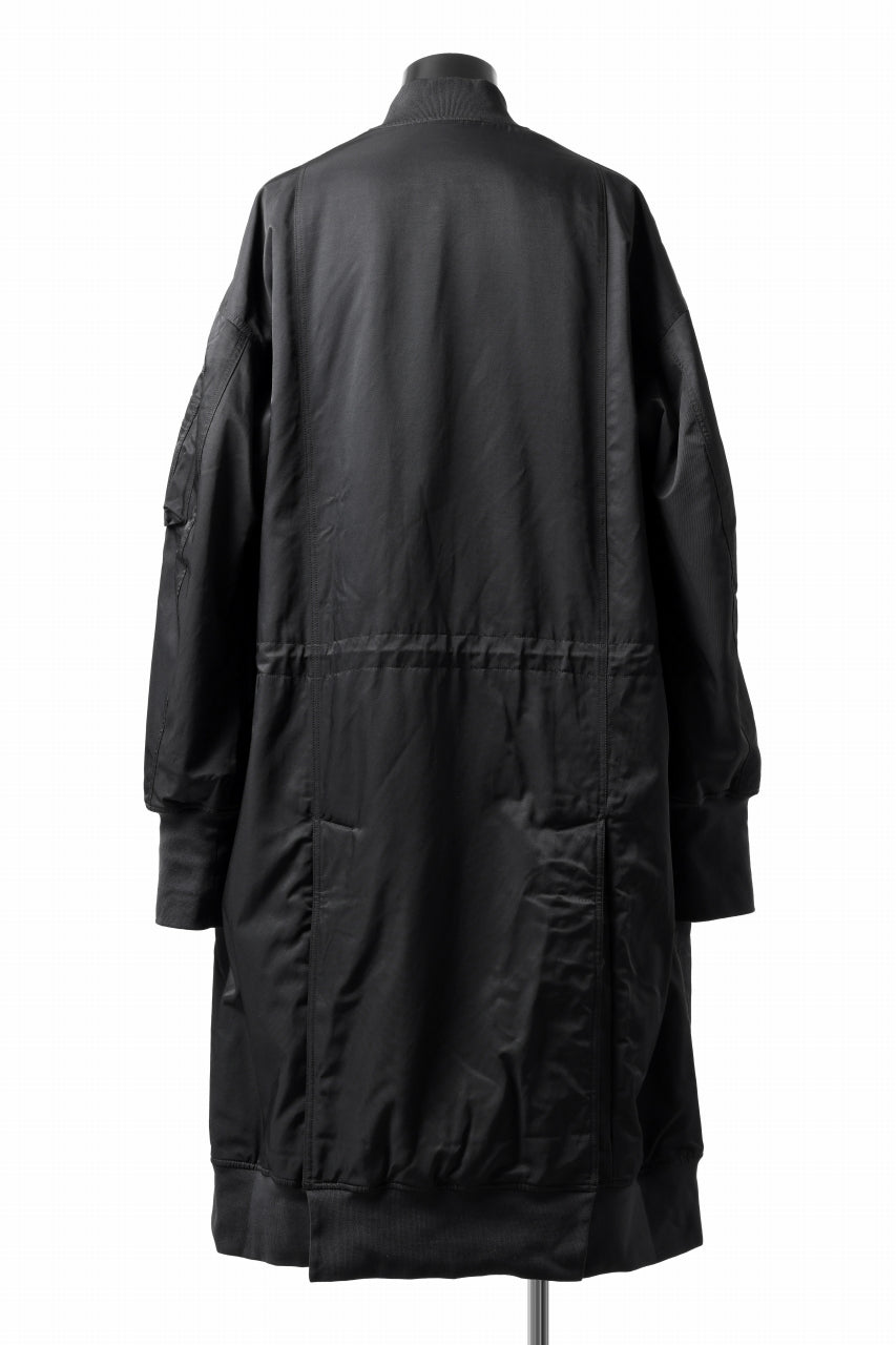 Y-3 Yohji Yamamoto LONG BOMBER PARKA COAT (BLACK)の商品ページ