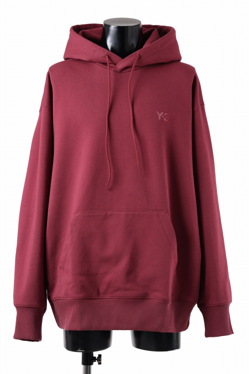 Y-3 Yohji Yamamoto CLASSIC CHEST LOGO LOOSE HOODIE / FRENCH TERRY (SHADOW RED)