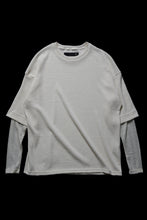 画像をギャラリービューアに読み込む, A.F ARTEFACT LAYERED CREW NECK TOP / WAFFLE KNIT JERSEY (IVORY)