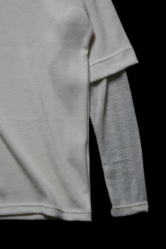 画像をギャラリービューアに読み込む, A.F ARTEFACT LAYERED CREW NECK TOP / WAFFLE KNIT JERSEY (IVORY)