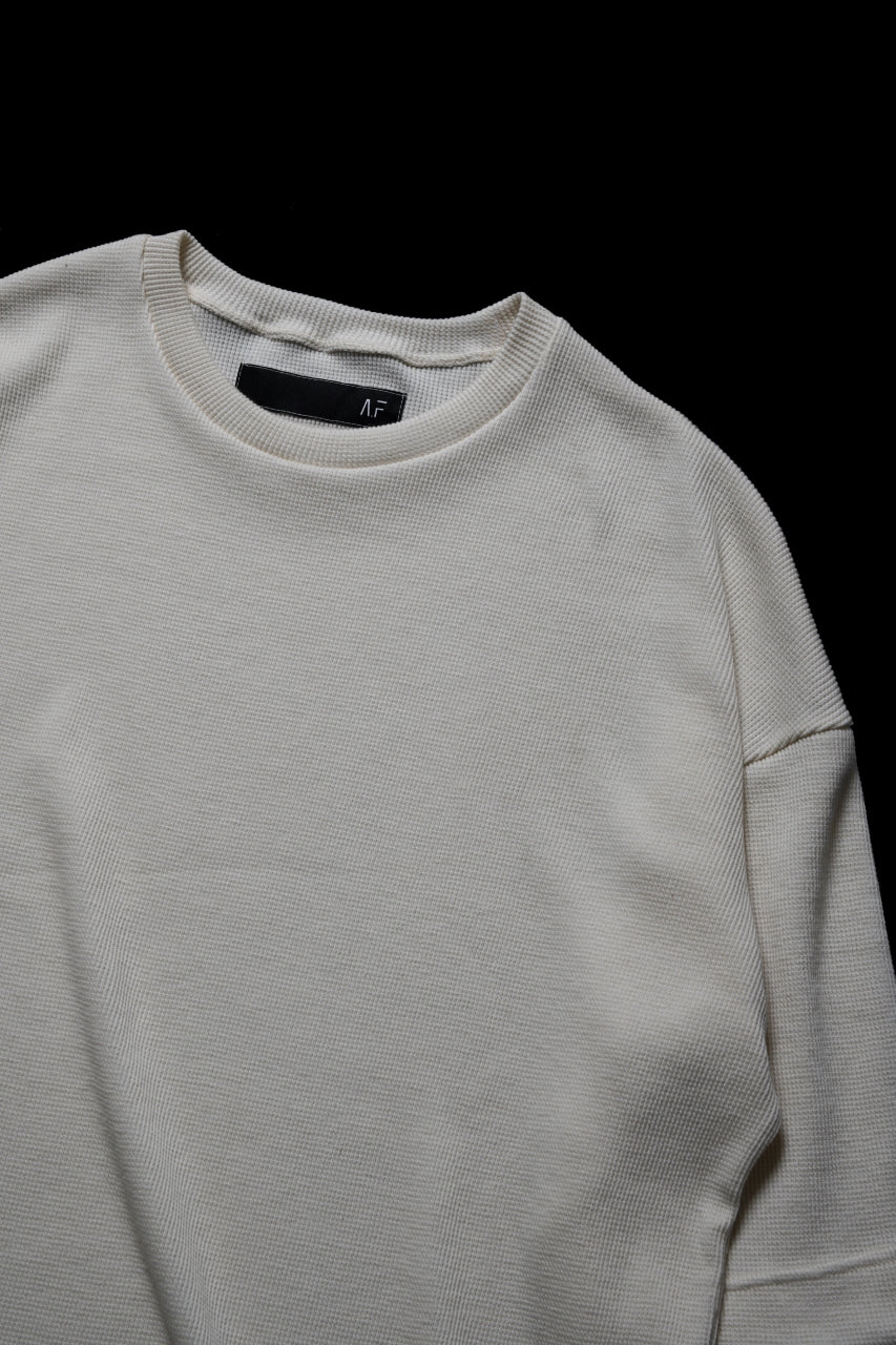 画像をギャラリービューアに読み込む, A.F ARTEFACT LAYERED CREW NECK TOP / WAFFLE KNIT JERSEY (IVORY)